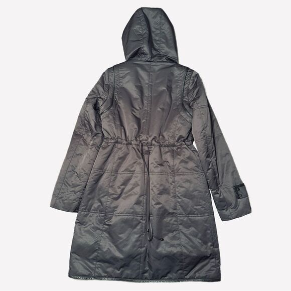 Leega Vintage Coat 100% Rabbit Fur Lining Brown Size S - Picture 5 of 8